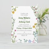 Invitation Mariage végétal minimaliste moderne (Debout devant)