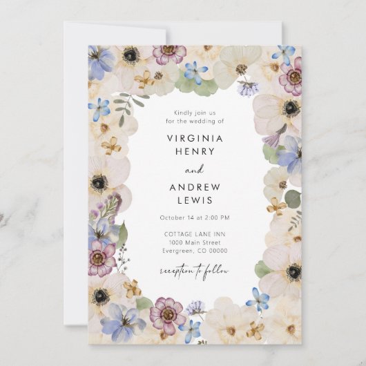 Invitation Mariage végétal moderne (Devant)