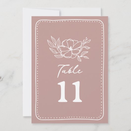 Invitation Mariage végétal rose (Dos)