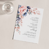 Invitation Mariage végétal rose moderne