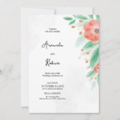 Invitation Mariage végétal simple (Devant)