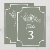 Invitation Mariage végétal végétal (Devant / Derrière)