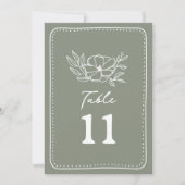 Invitation Mariage végétal vert Sage (Devant)