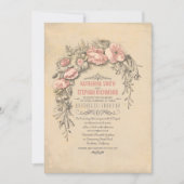 Invitation Mariage végétal vintage (Devant)