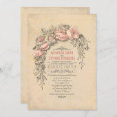 Invitation Mariage végétal vintage (Devant / Derrière)