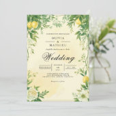 Invitation Mariage verdoyant Citrus (Debout devant)