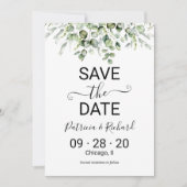Invitation Mariage verdoyant Enregistrer La Date (Devant)