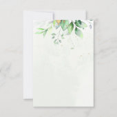 Invitation Mariage verdure aquarelle budget blanc  (Devant)