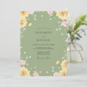 Invitation Mariage verdure de mousse beurrée (Debout devant)