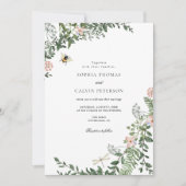 Invitation Mariage verdure et fleurs (Devant)