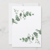 Invitation Mariage verdure Eucalyptus botanique kraft moderne (Dos)