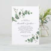 Invitation Mariage verdure Eucalyptus botanique kraft moderne (Debout devant)