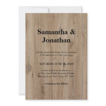 Mariage Véritable Grain de Bois Naturel