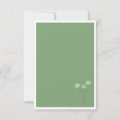 Invitation mariage vert aquarelle enregistrer la date invitat (Dos)