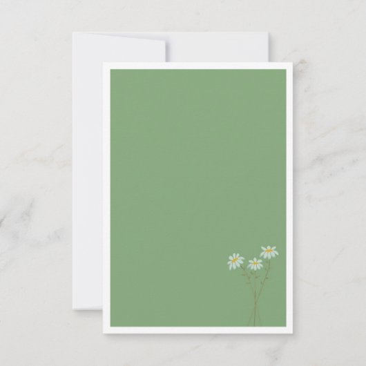 Invitation mariage vert aquarelle enregistrer la date invitat (Dos)