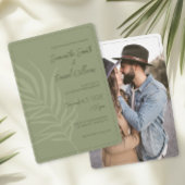 Invitation Mariage vert Boho Sage