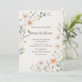 Invitation Mariage Vert Botanique Rustique (Debout devant)