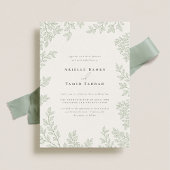 Invitation Mariage vert de Forest Grove Sage