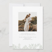 Invitation Mariage vert de Forest Grove Sage (Dos)