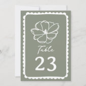 Invitation Mariage vert de la taille des fleurs (Devant)