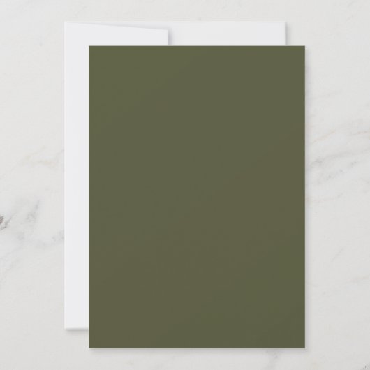 Invitation Mariage vert de script Arche d'art en ligne (Dos)