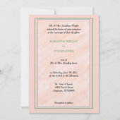 Invitation Mariage vert doux (Devant)