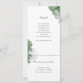 Invitation mariage vert émeraude géode inviter w rsvp attaché (Dos)