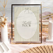 Invitation Mariage vert en bande lunaire Numéro de tableau