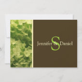 Invitation Mariage Vert Et Brown (Dos)