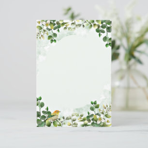 Invitation Mariage vert Eucalyptus à budget vierge