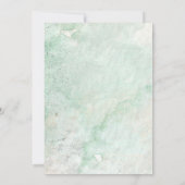 Invitation Mariage vert Eucalyptus à cadre feuilles (Dos)