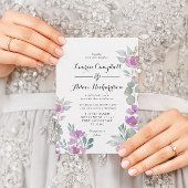 Invitation Mariage vert Eucalyptus rose Rustique