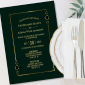 Invitation Mariage vert moderne