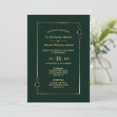 Invitation Mariage vert moderne (Debout devant)