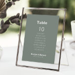 Invitation Mariage vert officiel Tableau 10 Tableau des siège<br><div class="desc">Cette carte à carte à mariage vert 10 places est parfaite pour un mariage rustique. Le design comporte une belle police dans un arrière - plan vert pour embellir votre événement. La carte imprime recto verso (recto verso).</div>