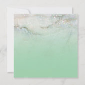 Invitation Mariage vert Ombre de la Monnaie de marbre brillan (Dos)