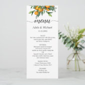 Invitation Mariage vert orange Tangerine Vibrant (Debout devant)