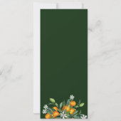 Invitation Mariage vert orange Tangerine Vibrant (Dos)