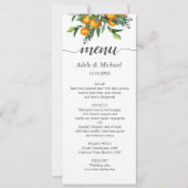Invitation Mariage vert orange Tangerine Vibrant (Devant)