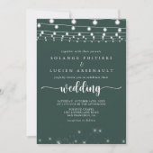 Invitation Mariage vert Rustique (Devant)