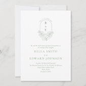 Invitation Mariage vert Sage officiel (Devant)