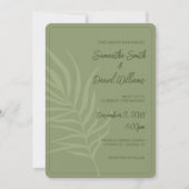 Invitation Mariage Vert Sauge (Devant)