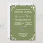 Invitation Mariage vert sauge espagnol (Devant)
