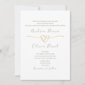 Invitation Mariage vert simple Sage Script (Devant)