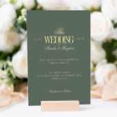 Invitation Mariage vert terre et beurre jaune intemporel