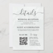 Invitation Mariage vert tout-en-un Eucalyptus Sage (Dos)