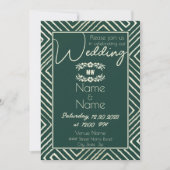Invitation Mariage vert Tribal African Hunter (Devant)
