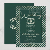 Invitation Mariage vert Tribal African Hunter (Devant / Derrière)