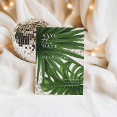 Invitation Mariage vert tropical Enregistrer la date