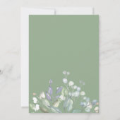 Invitation Mariage vert violet Lilac (Dos)